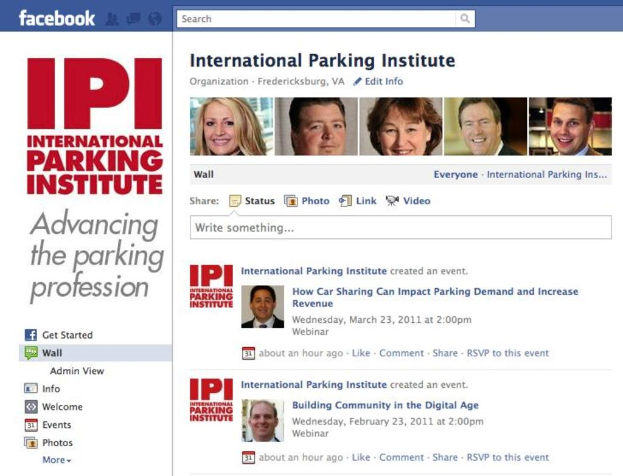 Screenshot einer Facebook-Seite mit sechs Profilbildern von Männern und Frauen oben und Textinhalt links.