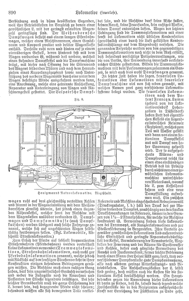 Ein detailliertes Schema eines Automotors mit beschrifteten Komponenten, begleitet von dem Text "Deutsches Patent 890,000,000 - Schematics of the Engine".