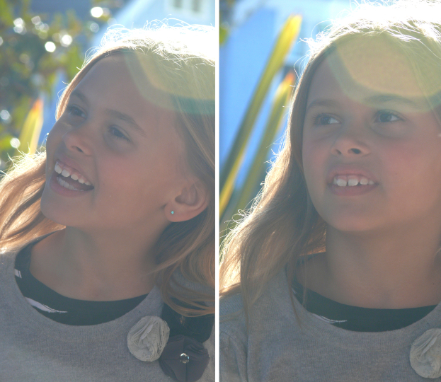 Ein Collage-Bild mit einem Mädchen.