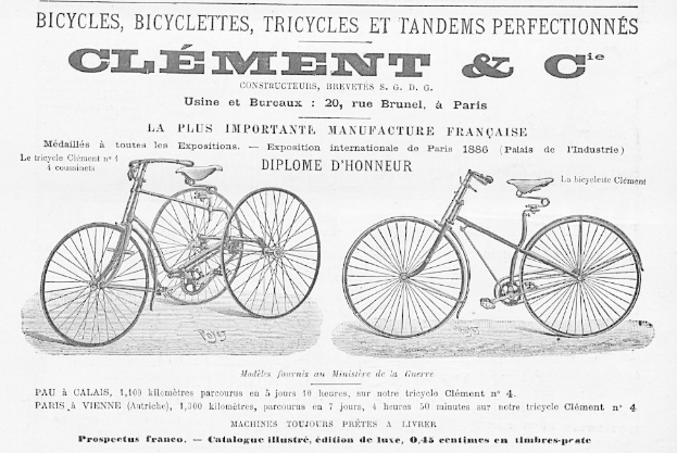 Eine Anzeige mit zwei Fahrrädern und beschreibendem Text zu ihren Funktionen.