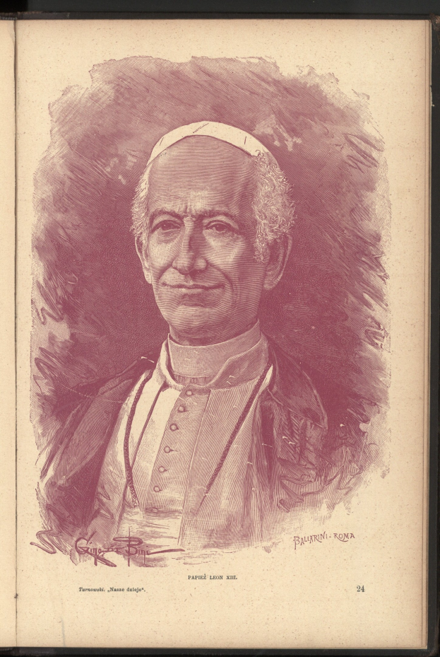 Porträt von Papst Johannes Paul II. mit friedlichem Gesichtsausdruck, geschlossenen Augen und leicht geöffneten Lippen, der einen weißen Kasack und eine weiße Barette trägt, vor einem weißen Hintergrund.