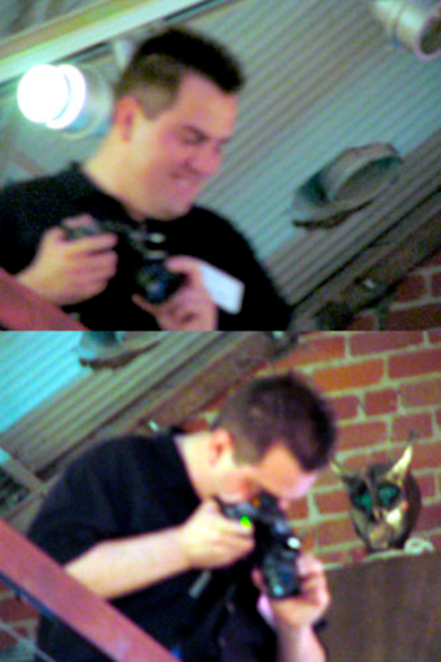 Ein Collage von Männern mit Kameras.